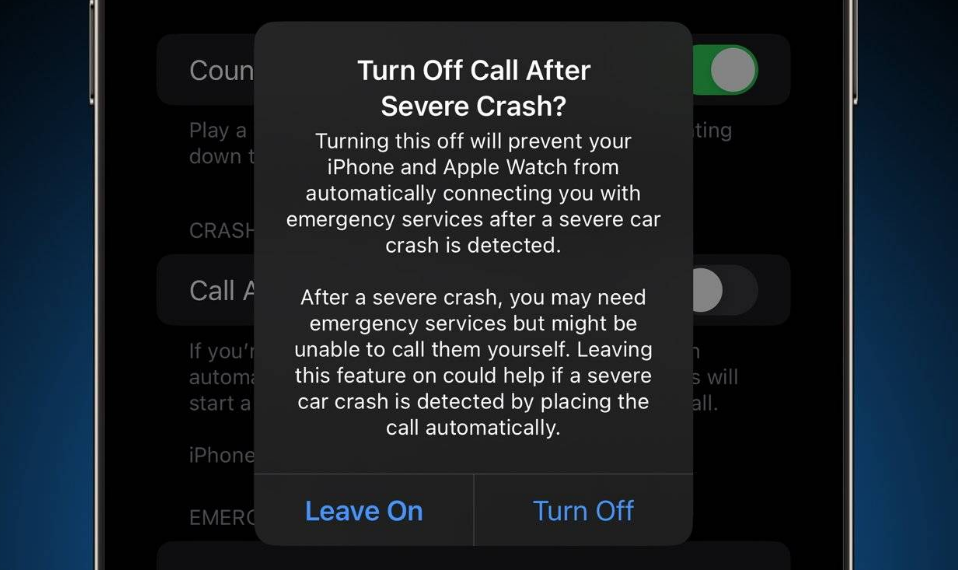 绥化苹果14维修分享 iPhone 14 和 Apple Watch 上关闭崩溃检测 